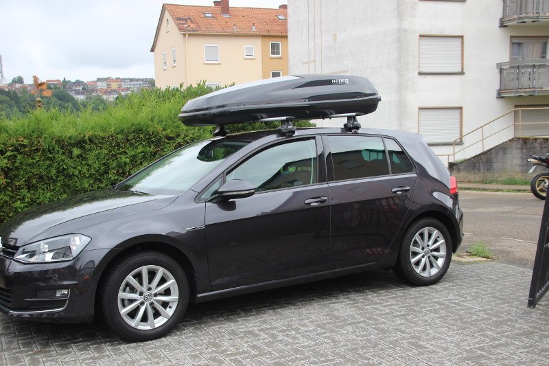 Dachbox 430 Liter auf einem Volkswagen Golf, in Mannheim mieten