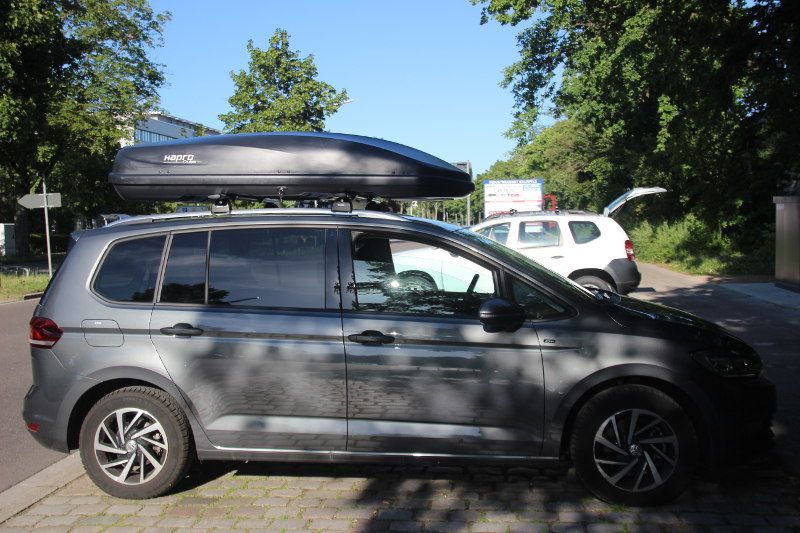 Mannheim: Dachbox von Hapro 600 Liter auf einem VW Touran
